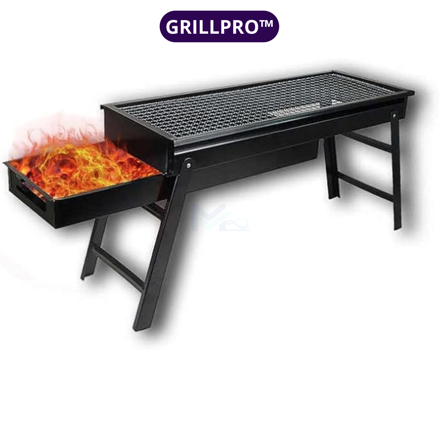 GrillPro™ Parrillera patriótica portátil a carbón super XL