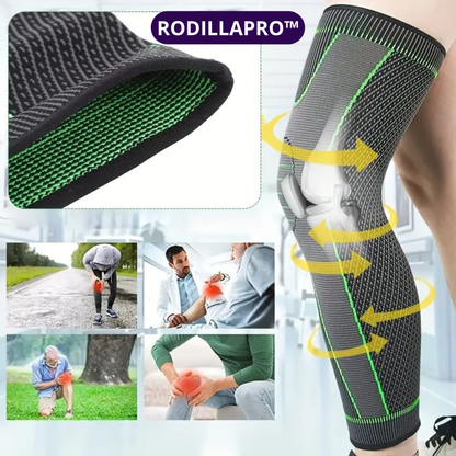 RodillaPro™ Rodillera ajustable 4 en 1 (Ortopédica, deportiva, con compresión y auto-calentamiento)