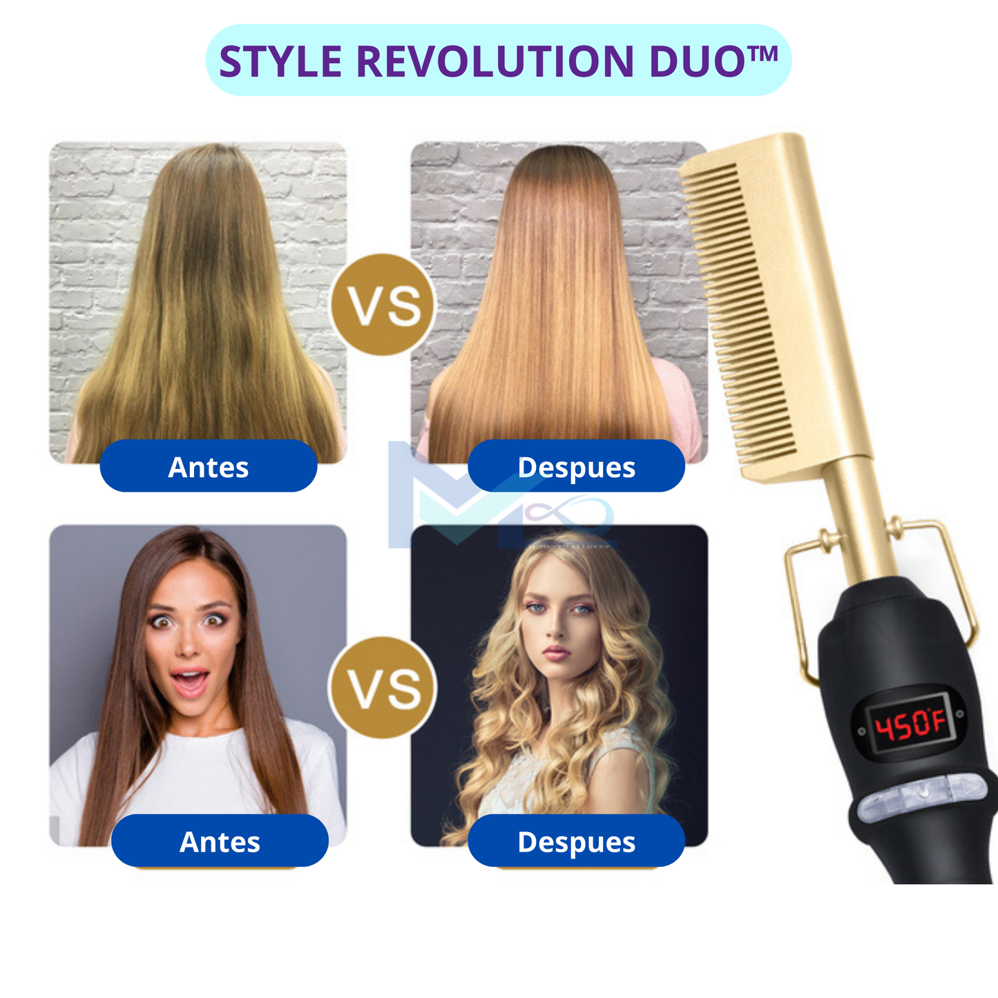 Style Revolution Duo™ alisador y rizador de cabello ultra rápido