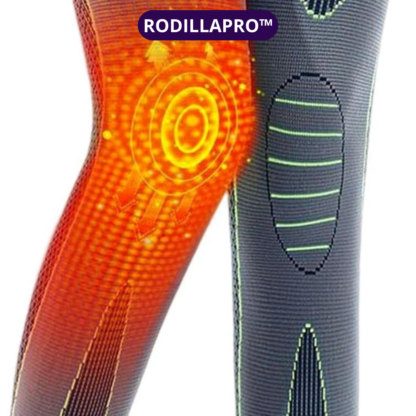 RodillaPro™ Rodillera ajustable 4 en 1 (Ortopédica, deportiva, con compresión y auto-calentamiento)