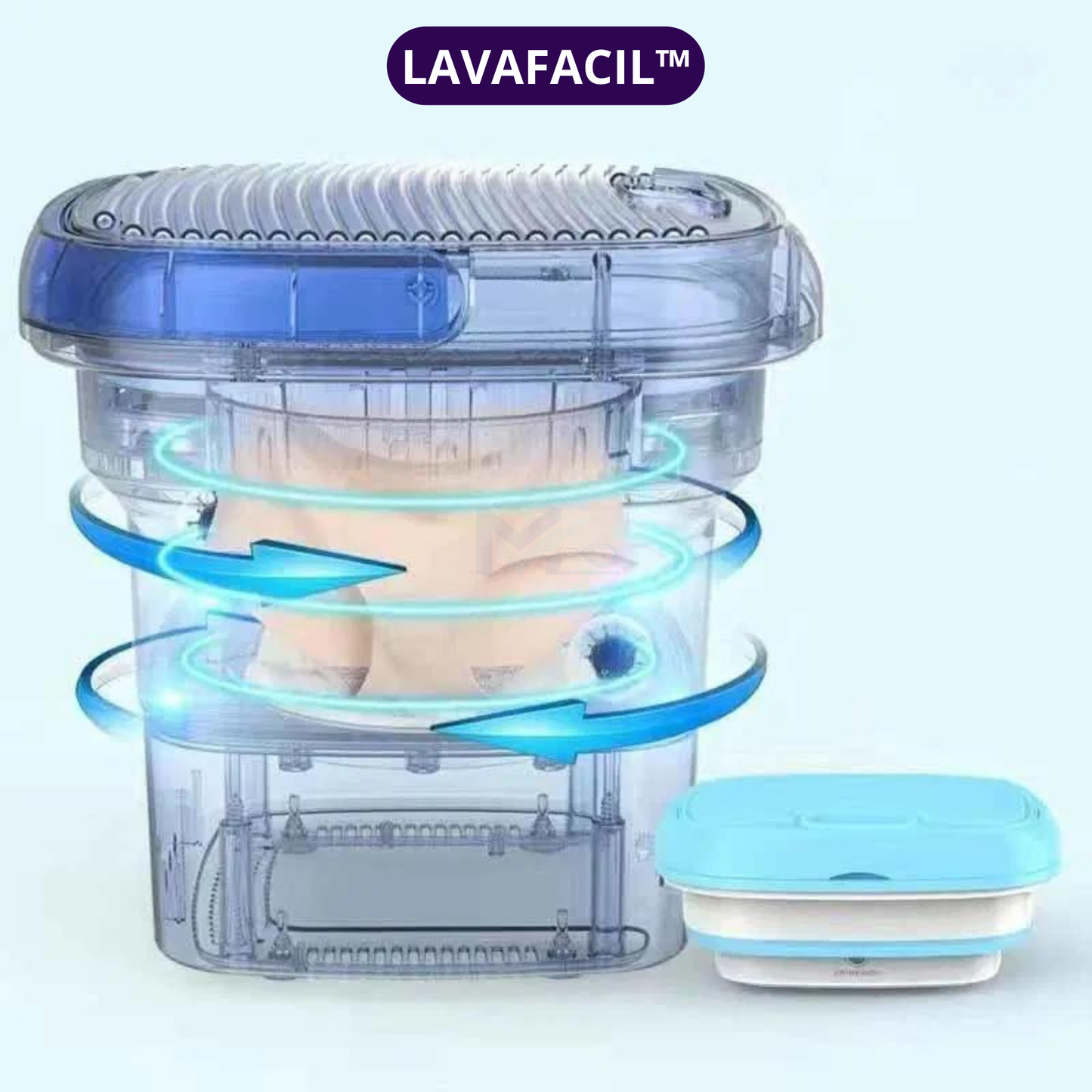 LavaFácil™ Mini Lavadora 4 en 1  (Lavadora, centrifugadora, plegable y portátil)