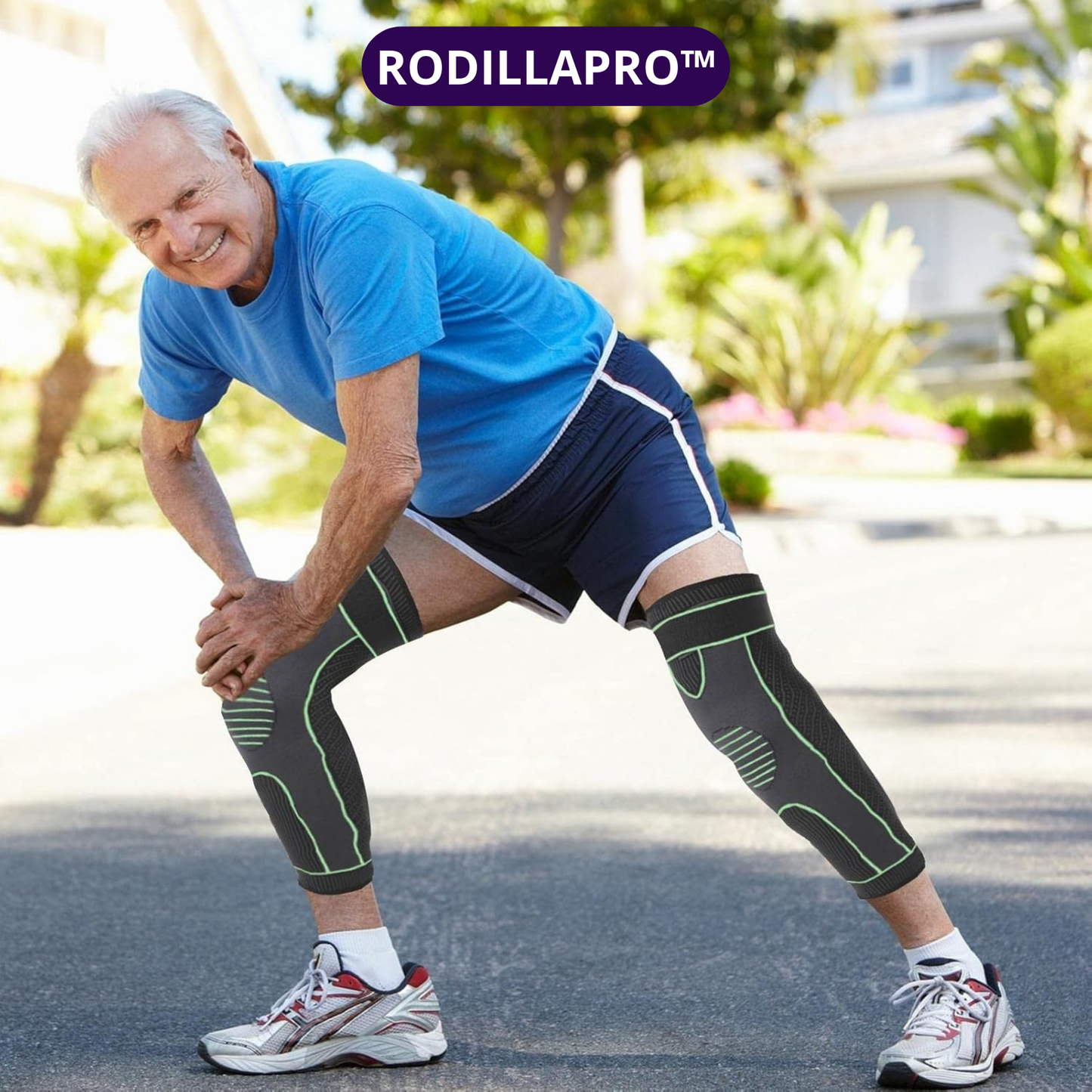 RodillaPro™ Rodillera ajustable 4 en 1 (Ortopédica, deportiva, con compresión y auto-calentamiento)