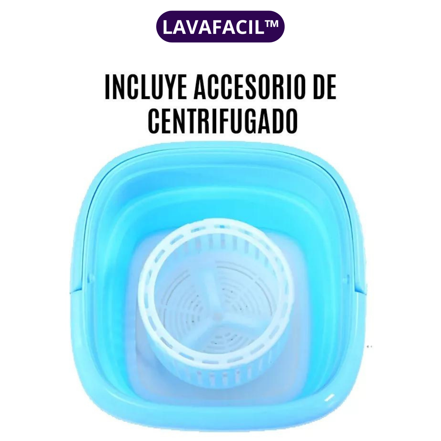 LavaFácil™ Mini Lavadora 4 en 1  (Lavadora, centrifugadora, plegable y portátil)