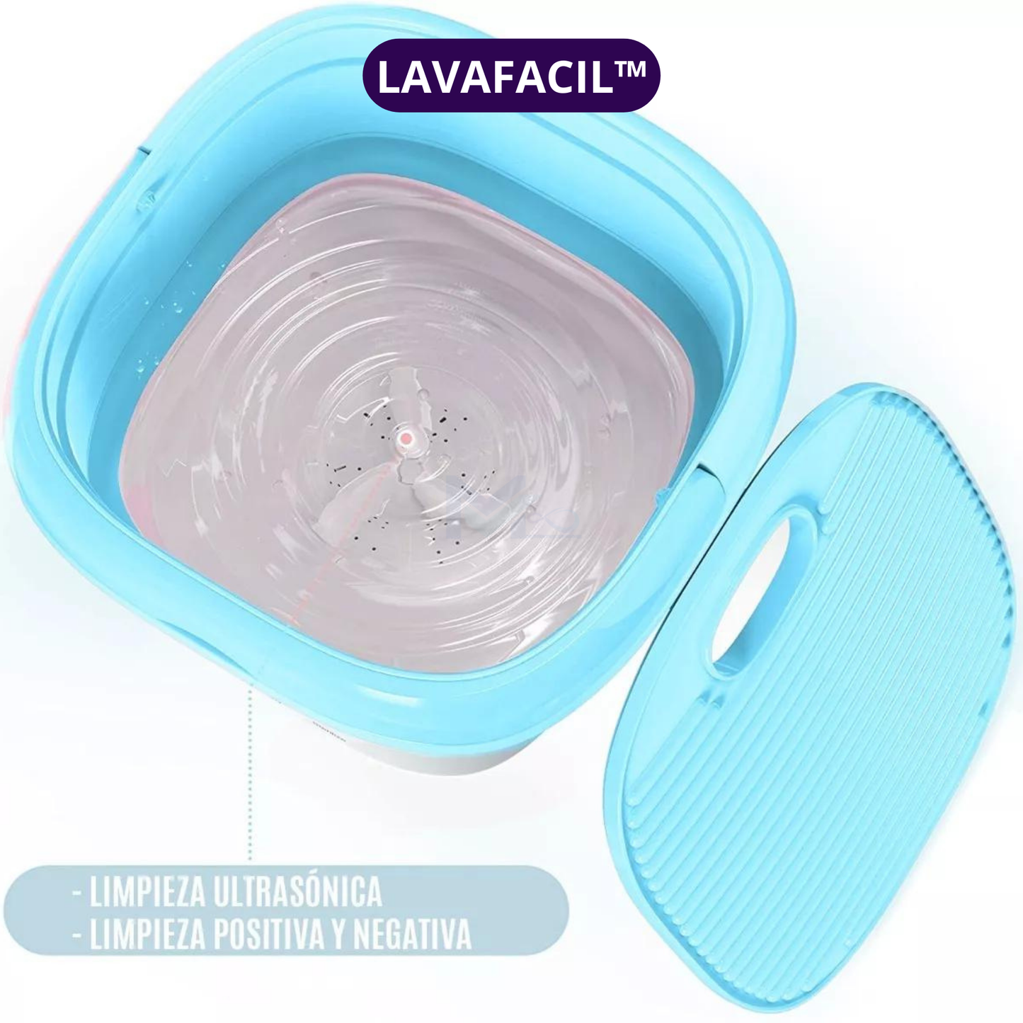 LavaFácil™ Mini Lavadora 4 en 1  (Lavadora, centrifugadora, plegable y portátil)