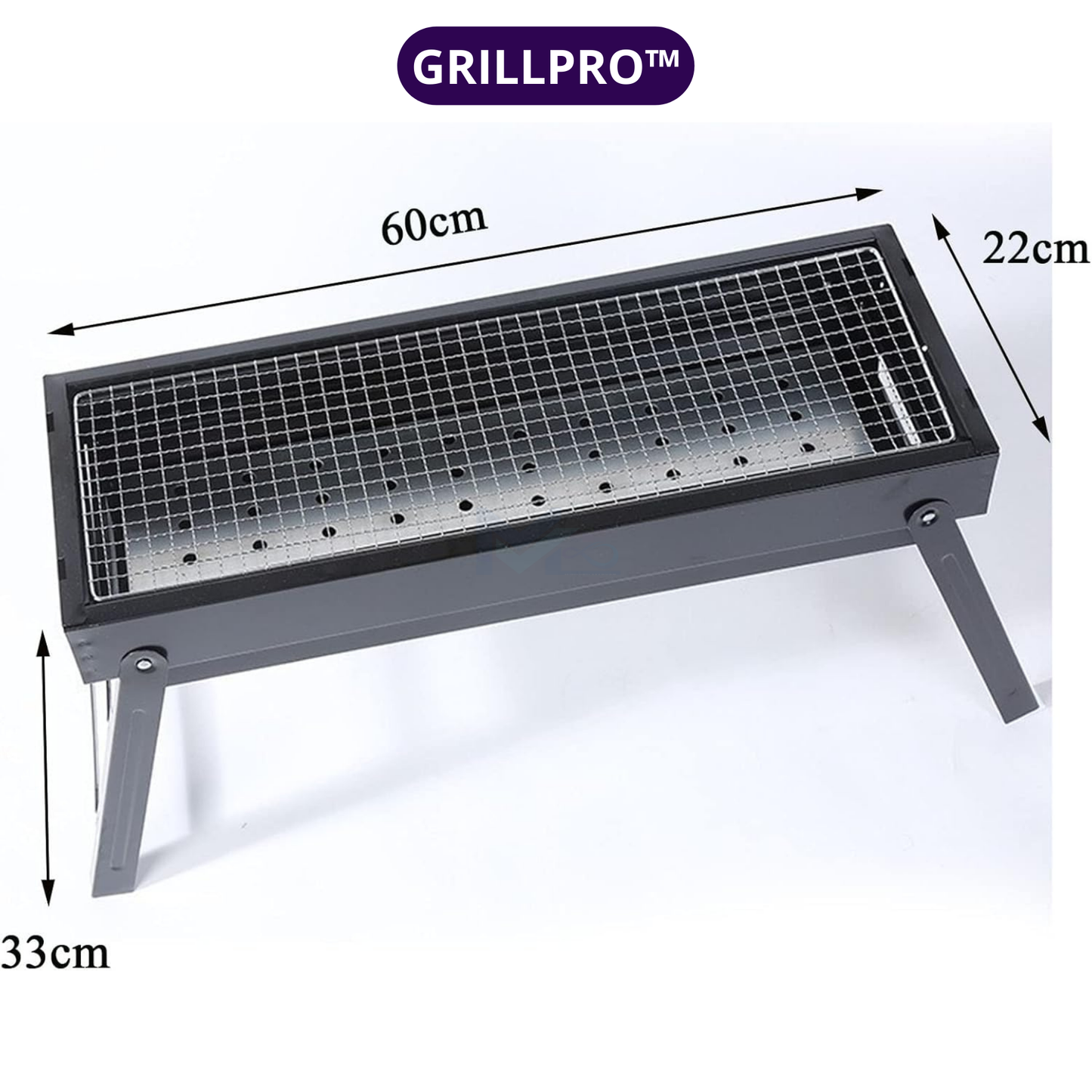 GrillPro™ Parrillera patriótica portátil a carbón super XL